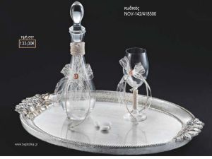 ΣΕΤ ΓΑΜΟΥ ΚΑΡΑΦΑ ΚΑΙ 3 ΠΟΤΗΡΙΑ ΔΙΣΚΟΣ ΜΕ ΣΧΕΔΙΟ ΔΑΝΤΕΛΑ ΚΑΙ ΚΟΡΔΟΝΙ NOV-142/418500 133.00€!!!