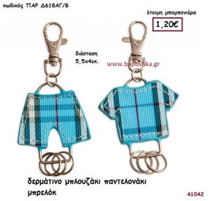 ΜΠΛΟΥΖΑΚΙ ΚΑΙ ΠΑΝΤΕΛΟΝΑΚΙ ΔΕΡΜΑΤΙΝΟ ΜΠΡΕΛΟΚ μπομπονιέρα Βάπτισης ΠΑΡ-Δ618ΑΓ-Β