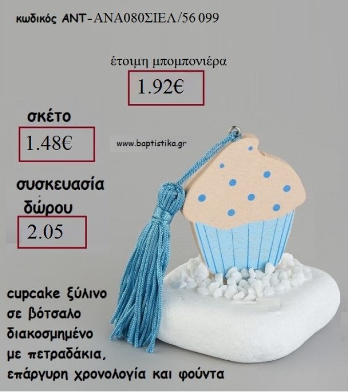 ΚΑΠΚΕΙΚ CUPCAKE ΞΥΛΙΝΟ ΣΕ ΒΟΤΣΑΛΟ ΜΕ ΧΡΟΝΟΛΟΓΙΑ ΚΑΙ ΦΟΥΝΤΑ για γούρι - δώρο ΑΝΤ-ΑΝΑ080/56099 ΣΙΕΛ 1.48 €!!!