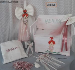 ΣΤΑΛΙΤΣΑ ΦΛΙΝΤΣΤΟΟΥΝΣ FLINSTONES βαπτιστικό σετ με ΠΑΓΚΑΚΙ ΠΟΥ ΓΙΝΕΤΑΙ ΘΡΑΝΙΟ ΤΖΑ-03035 215.00€!!!