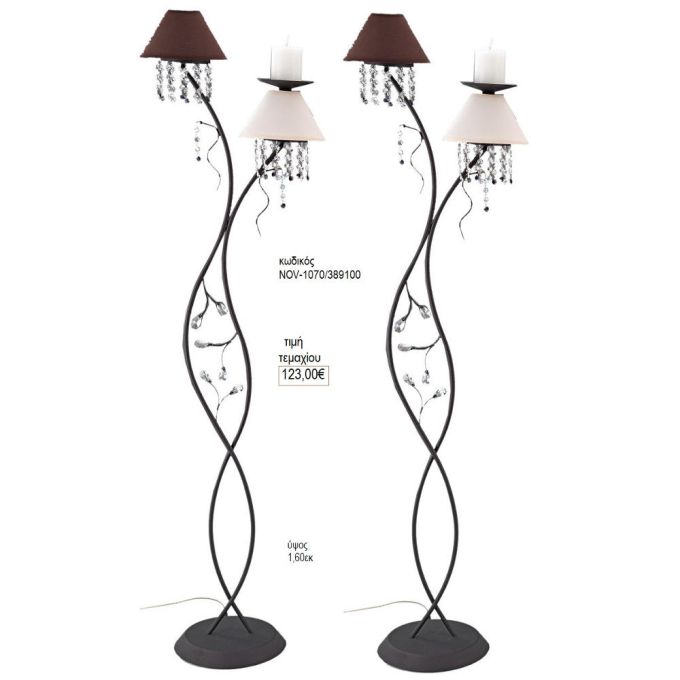 φωτιστικό γάμου με καπέλα και κρυσταλλάκια νο 1070