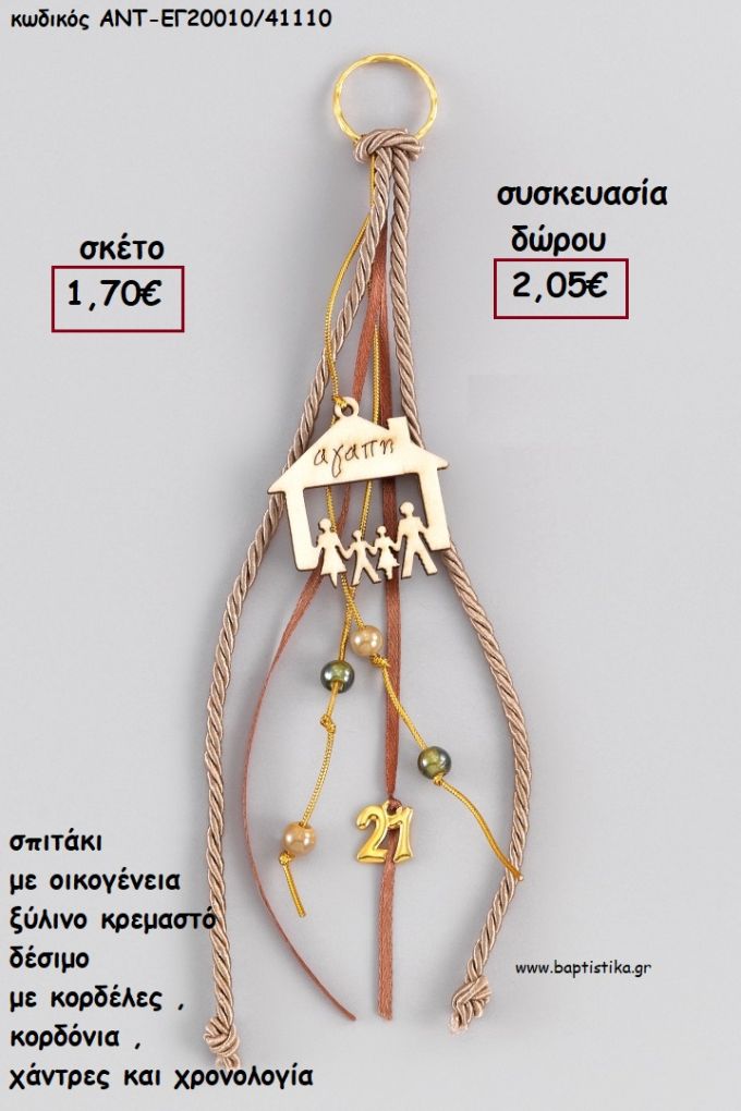 ΣΠΙΤΙ ΜΕ ΟΙΚΟΓΕΝΕΙΑ ΞΥΛΙΝΟ ΚΡΕΜΑΣΤΟ ΔΕΣΙΜΟ ΚΟΡΔΟΝΙΑ - ΚΟΡΔΕΛΕΣ - ΧΑΝΤΡΕΣ - ΧΡΟΝΟΛΟΓΙΑ  για γούρι - δώρο ΑΝΤ-ΕΓ20010/41110 2.05€!!!