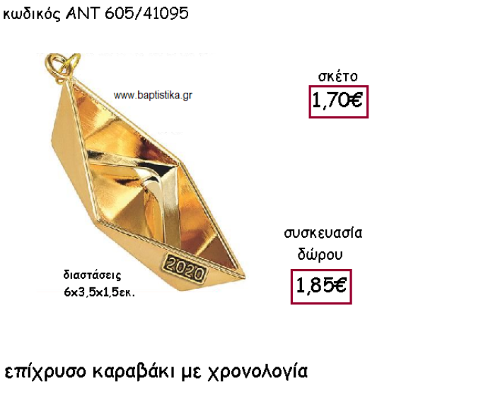 ΚΑΡΑΒΑΚΙ ΕΠΙΧΡΥΣΟ ΜΕ ΧΡΟΝΟΛΟΓΙΑ ΓΙΑ ΓΟΥΡΙ-ΔΩΡΟ ΑΝΤ-605/41095