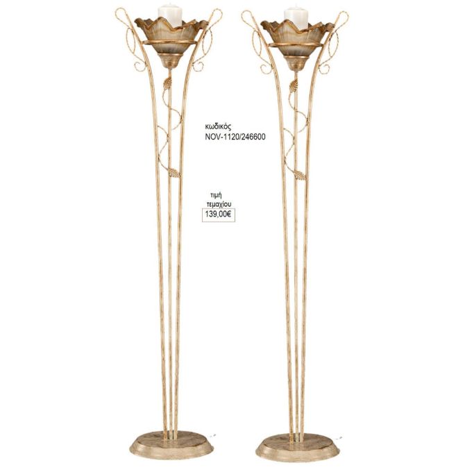 φωτιστικό γάμου με γυάλινο καφέ καπέλο nov 1120