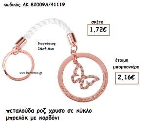 ΠΕΤΑΛΟΥΔΑ ΡΟΖ-ΧΡΥΣΗ ΣΕ ΚΥΚΛΟ ΜΕΤΑΛΛΙΚΟ ΜΠΡΕΛΟΚ ΓΙΑ ΜΠΟΜΠΟΝΙΕΡΑ ΒΑΠΤΙΣΗΣ ΑΚ-82009Α/41119