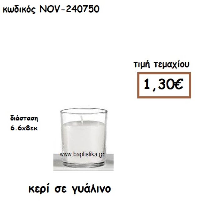 ΚΕΡΙ ΣΕ ΓΥΑΛΙΝΟ  ΓΙΑ ΚΗΡΟΣΤΑΤΕΣ ΚΑΙ ΦΑΝΑΡΙΑ NOV-54162Ν