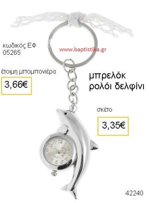 ΔΕΛΦΙΝΙ ΡΟΛΟΪ ΜΠΡΕΛΟΚ μπομπονιέρα Βάπτισης ΕΦ-05265