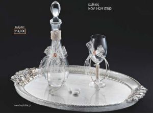 ΣΕΤ ΓΑΜΟΥ ΚΑΡΑΦΑ ΚΑΙ ΠΟΤΗΡΙ ΔΙΣΚΟΣ ΜΕ ΣΧΕΔΙΟ ΔΑΝΤΕΛΑ ΚΑΙ ΚΟΡΔΟΝΙ NOV-142/417500 114.00€!!!