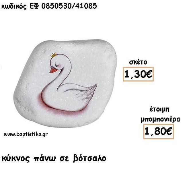 ΚΥΚΝΟΣ ΠΑΝΩ ΣΕ ΒΟΤΣΑΛΟ ΓΙΑ ΜΠΟΜΠΟΝΙΕΡΕΣ ΒΑΠΤΙΣΗΣ - ΔΩΡΟ ΕΦ Ε0850530/41085