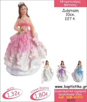 ΠΡΙΓΚΙΠΙΣΣΑ ΚΕΡΑΜΙΚΗ ΜΠΟΜΠΟΝΙΕΡΑ ΒΑΠΤΙΣΗΣ SIM-Α1012