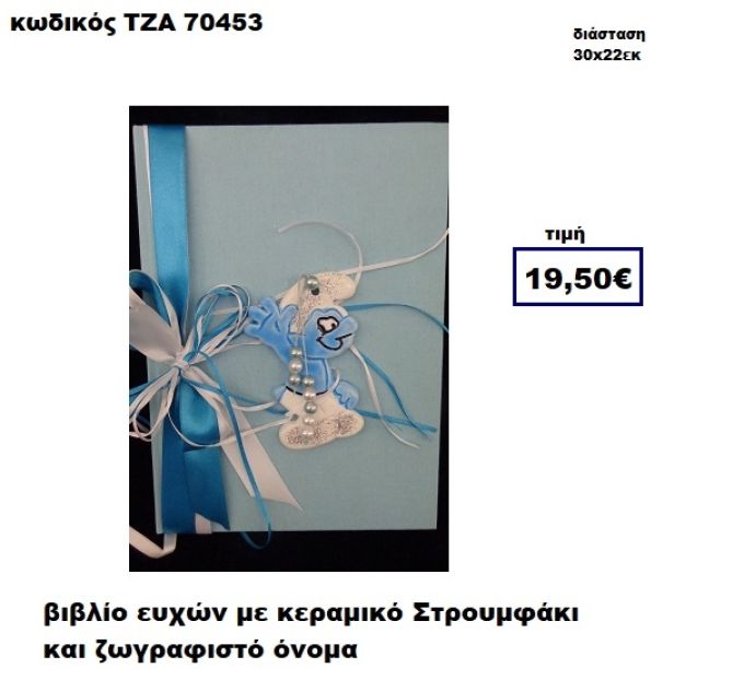 ΣΤΡΟΥΜΦΑΚΙ ΚΕΡΑΜΙΚΟ ΚΑΙ ΖΩΓΡΑΦΙΣΤΟ ΟΝΟΜΑ ΒΙΒΛΙΟ ΕΥΧΩΝ  ΤΖΑ-70453