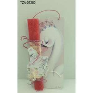 ΚΥΚΝΟΣ ΞΥΛΙΝΟ ΛΑΜΠΑΔΑ ΠΑΣΧΑΛΙΝΗ ΣΕ ΞΥΛΙΝΗ ΠΛΑΤΗ