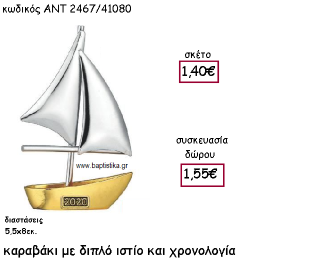 ΚΑΡΑΒΑΚΙ ΜΕ ΔΙΠΛΟ ΙΣΤΙΟ ΚΑΙ ΧΡΟΝΟΛΟΓΙΑ ΓΙΑ ΓΟΥΡΙ-ΔΩΡΟ ΑΝΤ-2467/41080