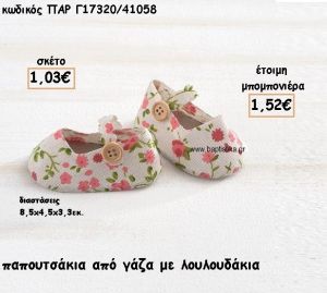 ΠΑΠΟΥΤΣΑΚΙ ΑΠΟ ΓΑΖΑ ΜΕ ΛΟΥΛΟΥΔΑΚΙΑ ΓΙΑ ΜΠΟΜΠΟΝΙΕΡΕΣ ΒΑΠΤΙΣΗΣ ΠΑΡ-Γ17320/41058