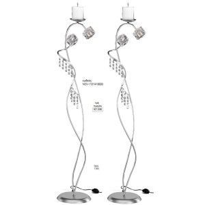 φωτιστικό γάμου με γυάλινα και κρυσταλλάκια nov 1101