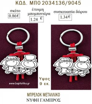 ΝΥΦΗ ΓΑΜΠΡΟΣ ΜΠΡΕΛΟΚ ΜΕΤΑΛΛΙΚΟ για μπομπονιέρες - δώρα πάρτυ  - γούρια - φτιάξτο μόνος σου ΜΠΟ 2034136/9045 0.86€!!!