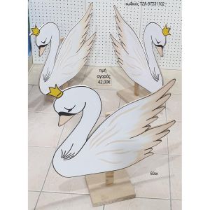 κύκνοι θέμα ξύλινη φιγούρα για αγορά τζα-97231102