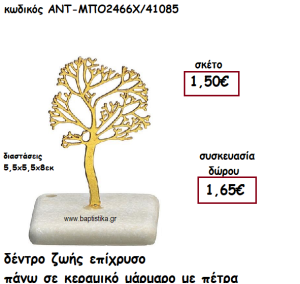 ΔΕΝΤΡΟ ΖΩΗΣ ΕΠΙΧΡΥΣΟ ΠΑΝΩ ΣΕ ΚΕΡΑΜΙΚΟ ΜΑΡΑΜΑΡΟ ΓΙΑ ΓΟΥΡΙ-ΔΩΡΟ ΑΝΤ-ΜΠΟ2466Χ/41085