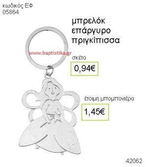 ΝΕΡΑΪΔΑ ΜΕΤΑΛΛΙΚΟ ΜΠΡΕΛΟΚ μπομπονιέρα Βάπτισης ΕΦ-05864