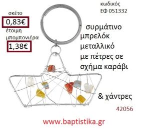 ΚΑΡΑΒΑΚΙ μπρελόκ μεταλλικό accessories για βάπτιση ΕΦ-051332