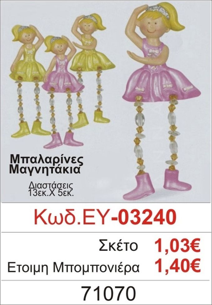 ΜΠΑΛΑΡΙΝΑ ΜΑΓΝΗΤΑΚΙ ΜΠΟΜΠΟΝΙΕΡΑ ΒΑΠΤΙΣΗΣ ΕΥ-03240