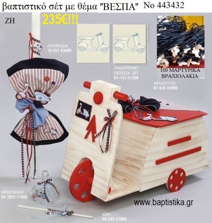 ΒΑΠΤΙΣΤΙΚΟ ΣΕΤ ΜΕ ΘΕΜΑ ΒΕΣΠΑ ΜΕ ΞΥΛΙΝΟ ΜΠΑΟΥΛΟ ΖΗ Νο 443432