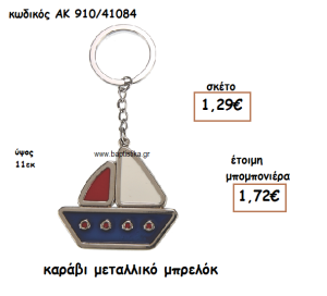 ΚΑΡΑΒΙ ΜΕΤΑΛΛΙΚΟ ΜΠΡΕΛΟΚ ΓΑΙ ΜΠΟΜΠΟΝΙΕΡΑ ΒΑΠΤΙΣΗΣ ΑΚ-910/41084