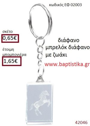 ΑΛΟΓΟ μπρελόκ διάφανο accessories για βάπτιση ΕΦ-02003