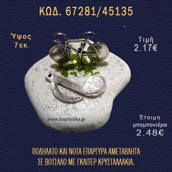 ΠΟΔΗΛΑΤΟ ΕΠΑΡΓΥΡΟ ΚΑΙ ΝΟΤΑ ΣΕ ΒΟΤΣΑΛΟ ΜΕ ΓΚΛΙΤΕΡ ΜΠΟΜΠΟΝΙΕΡΑ - ΔΩΡΟ 67281/45135