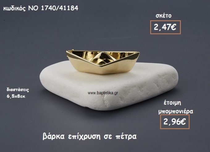 ΒΑΡΚΑ ΕΠΙΧΡΥΣΗ ΠΑΝΩ ΣΕ ΠΕΤΡΑ ΓΙΑ ΜΠΟΜΠΟΝΙΕΡΕΣ ΒΑΠΤΙΣΗΣ ΝΟ 1740/41184