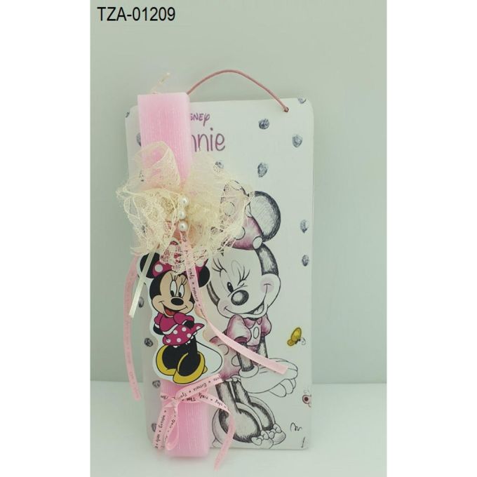 MINNIE ΞΥΛΙΝΟ ΛΑΜΠΑΔΑ ΠΑΣΧΑΛΙΝΗ ΣΕ ΞΥΛΙΝΗ ΠΛΑΤΗ