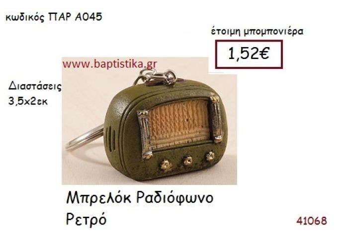 ΡΑΔΙΟΦΩΝΟ ΜΠΡΕΛΟΚ vintage μπομπονιέρα ΠΑΡ-Α0045
